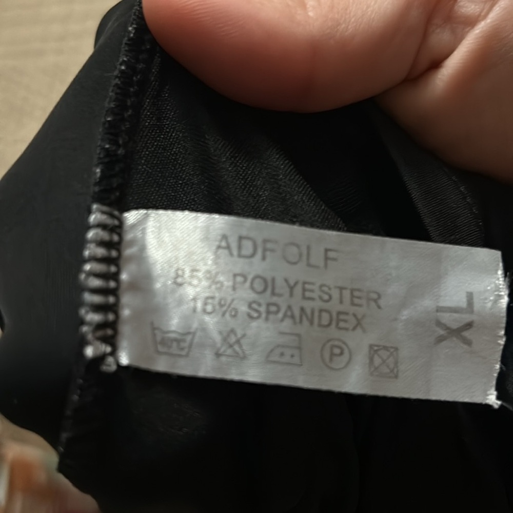 ADFOLF One Piece Black Ruched swimsuit. Sz medium. - Picture 3 of 7